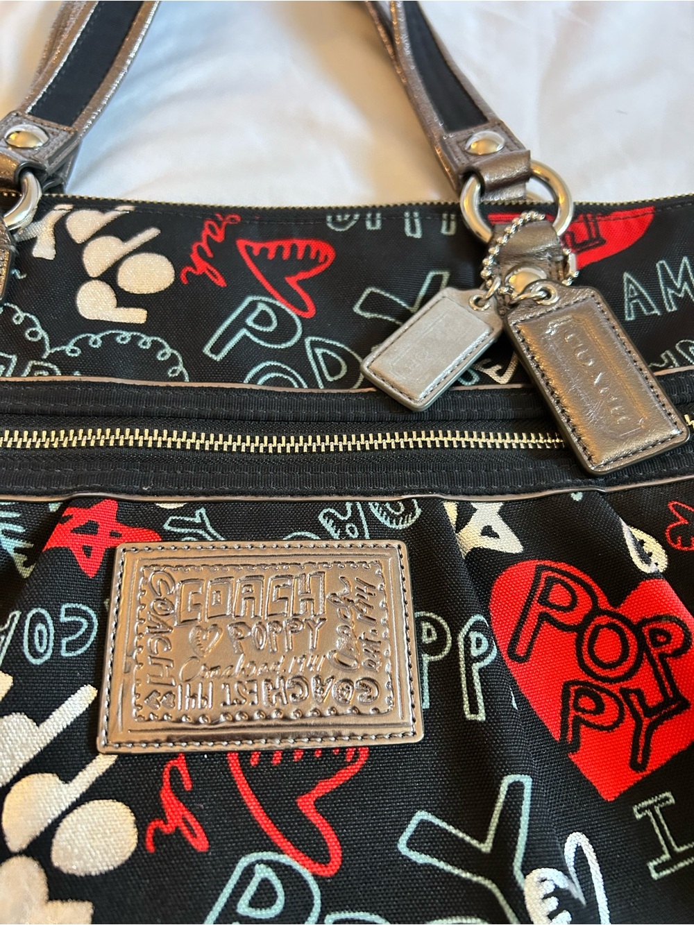 Coach Graffiti Poppy Tote - Picture 6 of 16